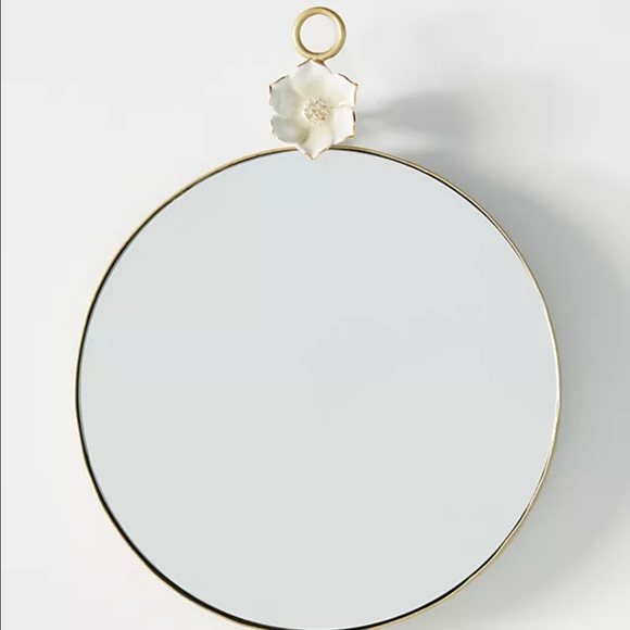 Anthropologie Paige Ceramic Flower Mirror - Picture 3 of 7